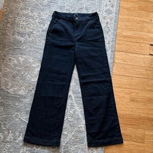 J. Crew High Rise Wide Leg Trouser Jean in All Day Stretch